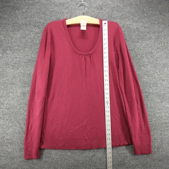 JMS Just My Size Women's Pullover Knit Sweater Beet Red Burgundy 2X Scoop Neck - Picture 10 of 12